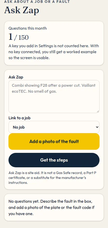 Ask Zap on a phone.